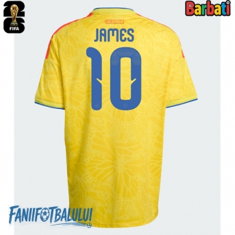 Columbia James Rodriguez #10 Tricou Fotbal Replică Mondial 2026 Barbati Acasa